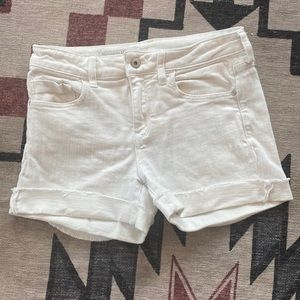 Anthropologie white denim shorts